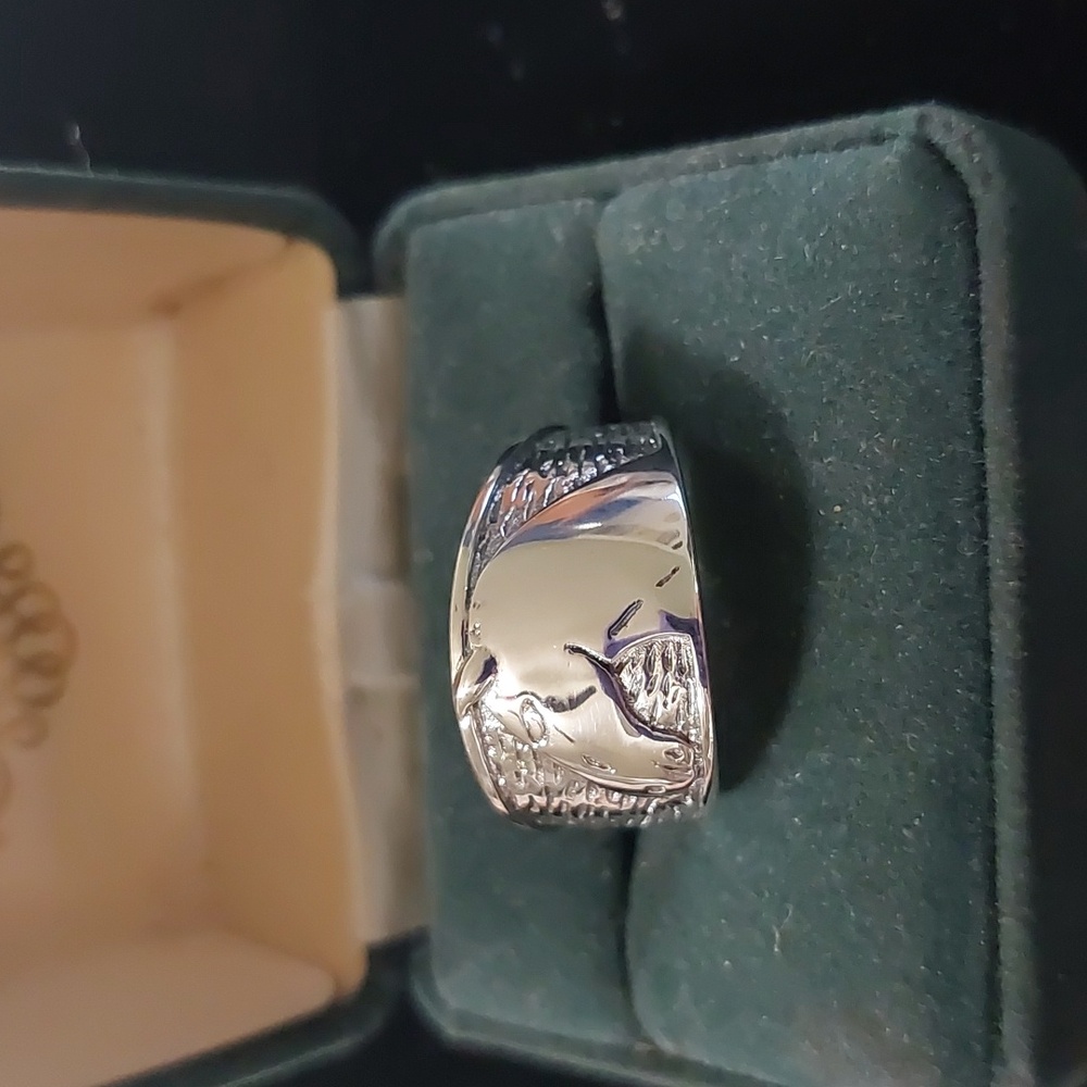 Sterling Silver Men's Horse Ring sz 9 NEW